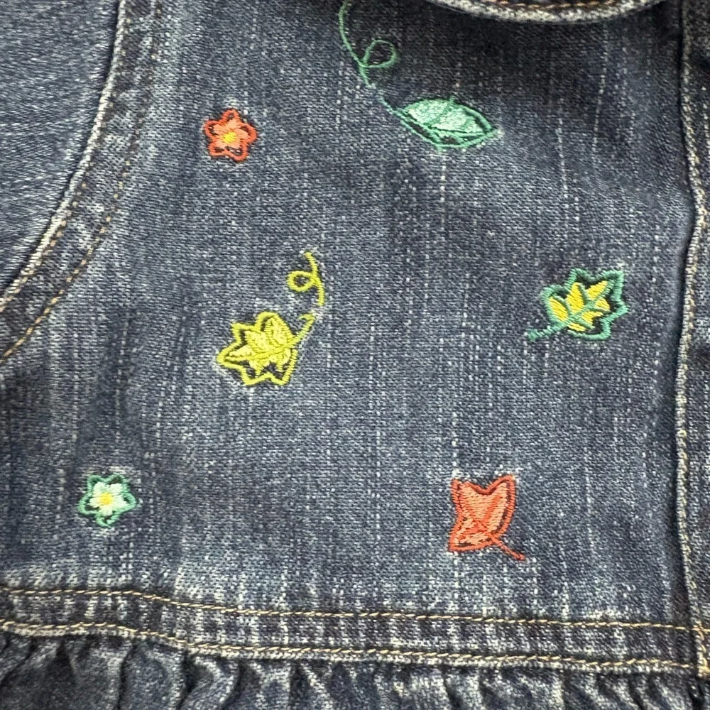 OshKosh B'gosh Blue Denim Dress with Colorful Embroidery